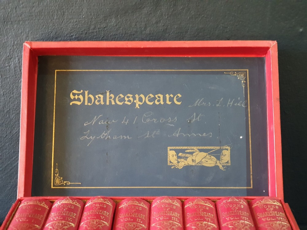 Fine Set of Shakespeare Books c.1900 in Original Box View XVII