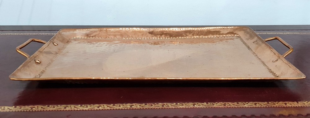 John Pearson Arts & Crafts Newlyn Copper Tray with Handles  View VII