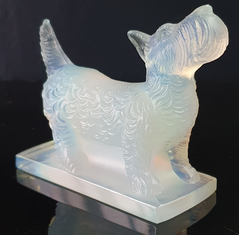 Sabino French Art Deco Opalescent Terrier Paperweight c.1930 View VII