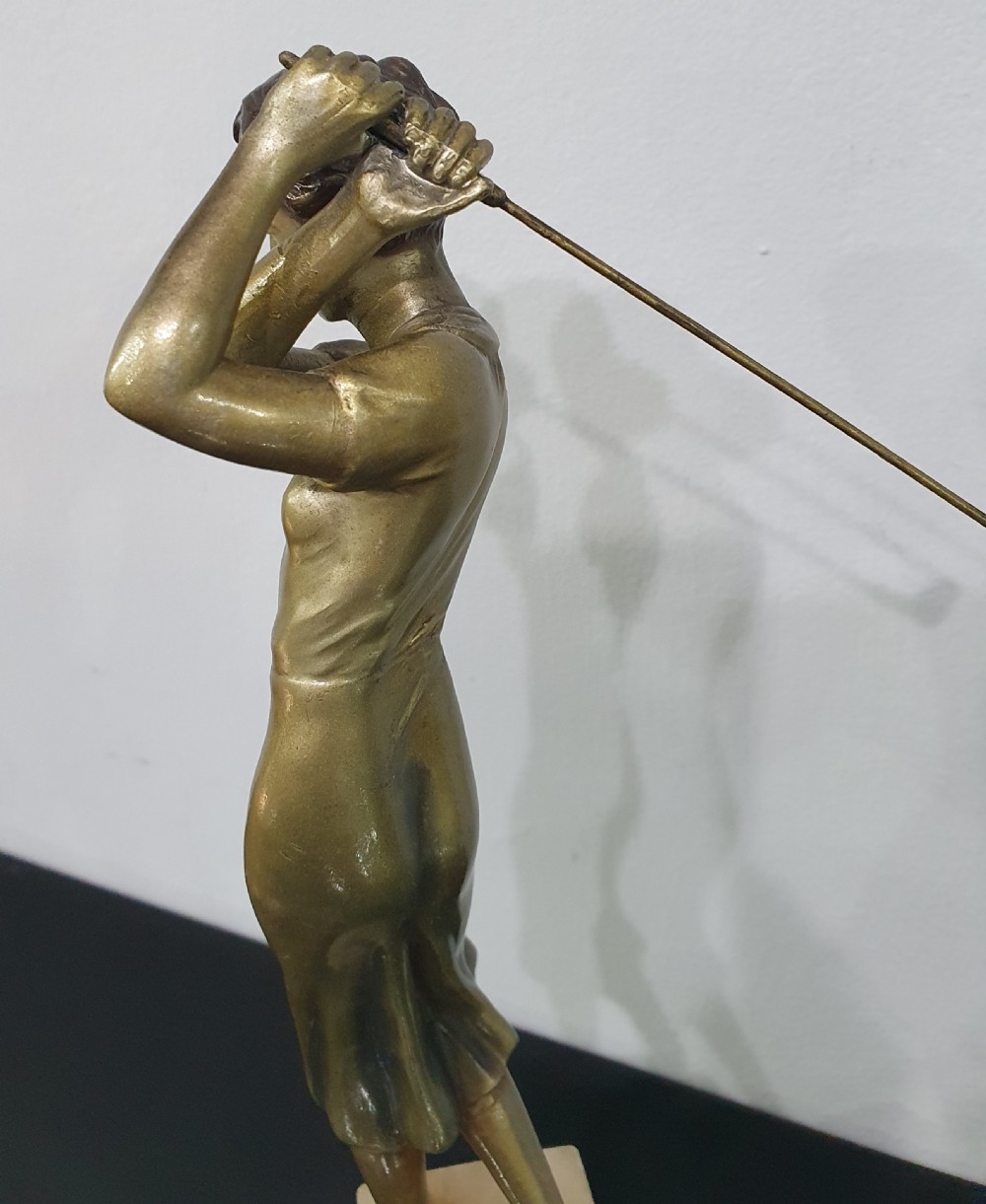 Joseph Lorenzl Art Deco Original Cast of a Female Golfer c.1920-30 View VI