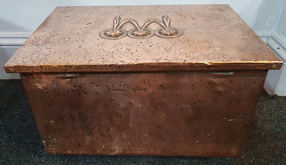 Arts and Crafts Copper Log Box c.1910 View II