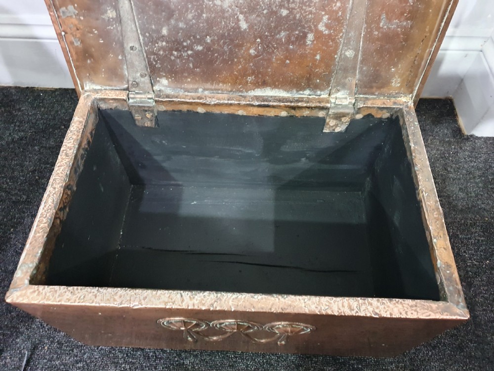 Arts and Crafts Copper Log Box c.1910 View III