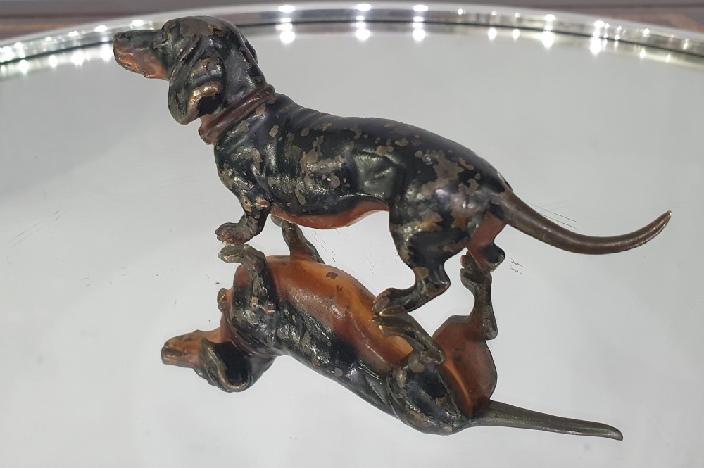 Austrian Cold Painted Bronze Dachshund c.1910 View IV
