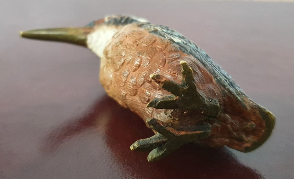 Austrian Cold Painted Bronze Kingfisher c.1910 View III
