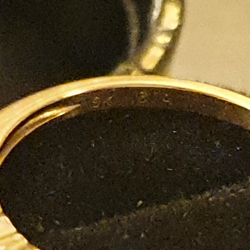 Vintage Emerald & Diamond 9ct Gold Half Eternity Ring - Size M ½ View VIII