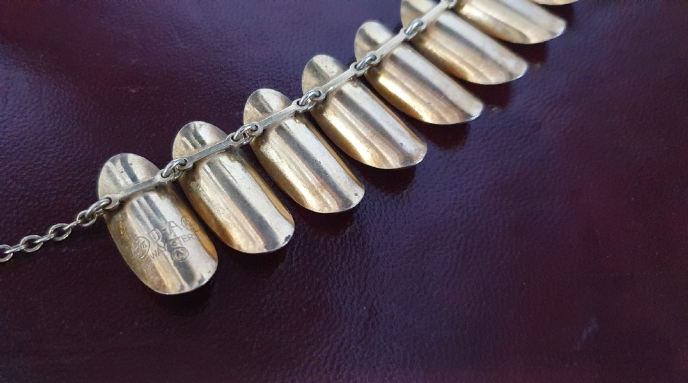 Rare 1950's David Anderson Guilloché Enamel Vermeil Choker Necklace & Brooch View IV