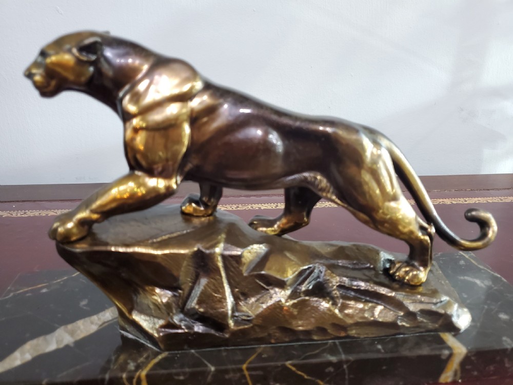 French Art Deco Prowling Panther c1930 View V