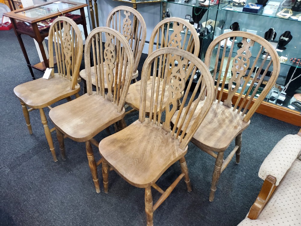 Victorian Farmhouse Kitchen Chairs x6 View V