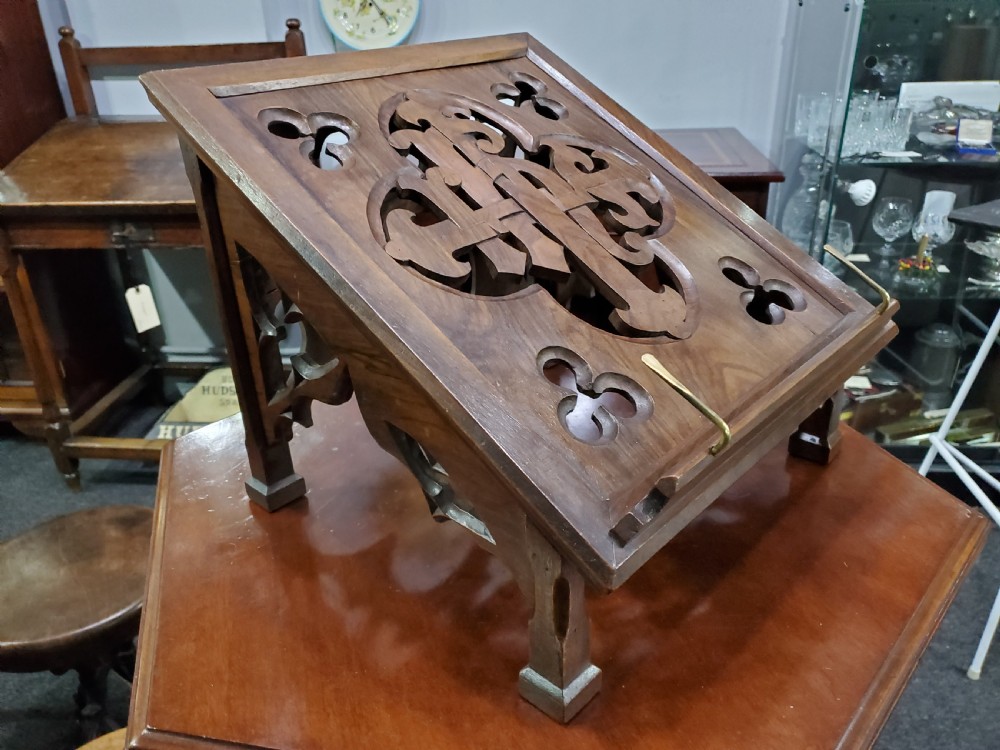 Rosewood Bible stand 19th Century View III