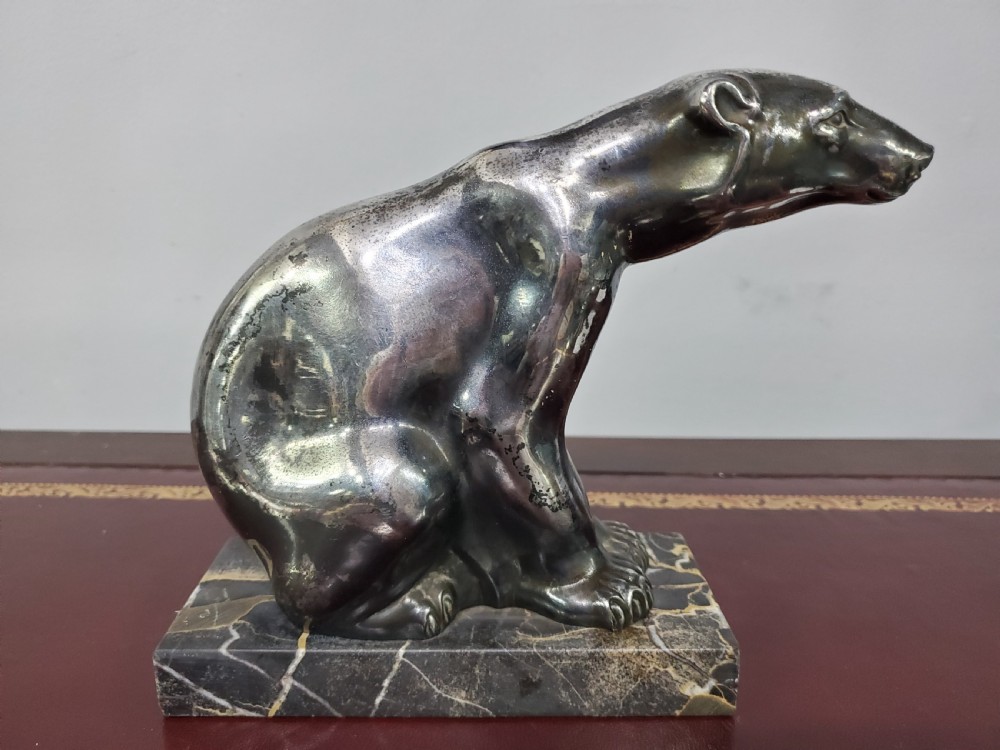M Font French Art Deco Polar Bear c1920s View III