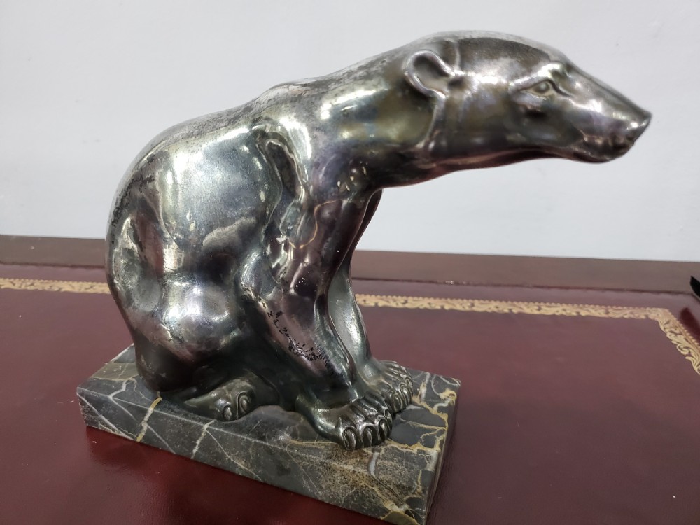 M Font French Art Deco Polar Bear c1920s View V