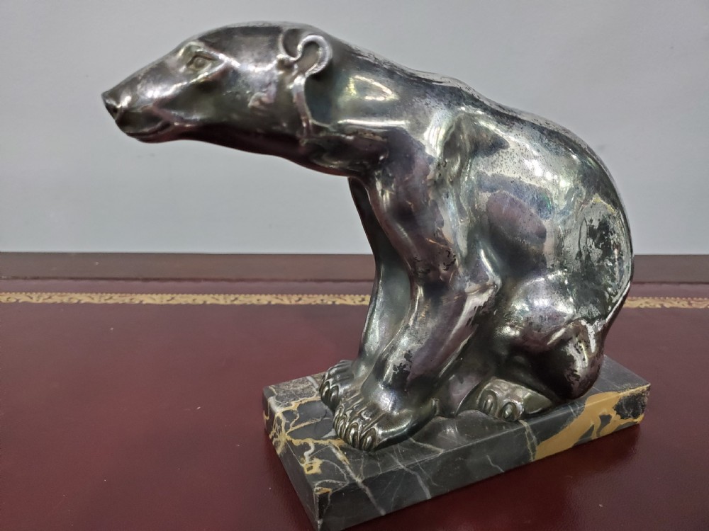 M Font French Art Deco Polar Bear c1920s View IX