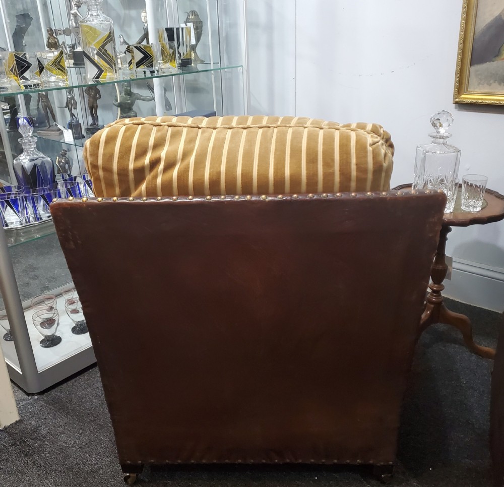 Pair of Art Deco Leather Club Chairs c1920 View VIII