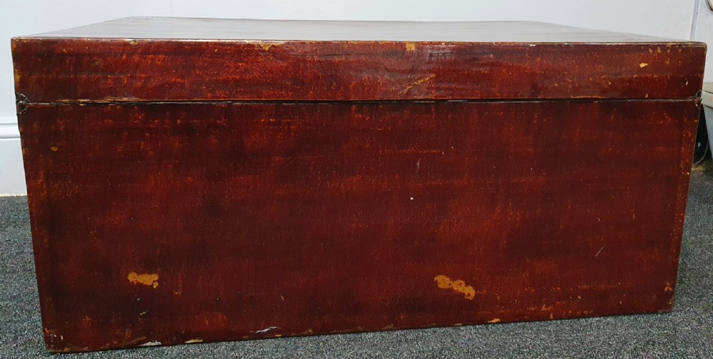 Leather Covered Chinese Trunk 19th Century View VIII