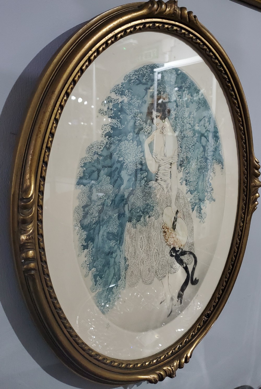 French Art Deco Engraving of Young Girl c1920s View IV