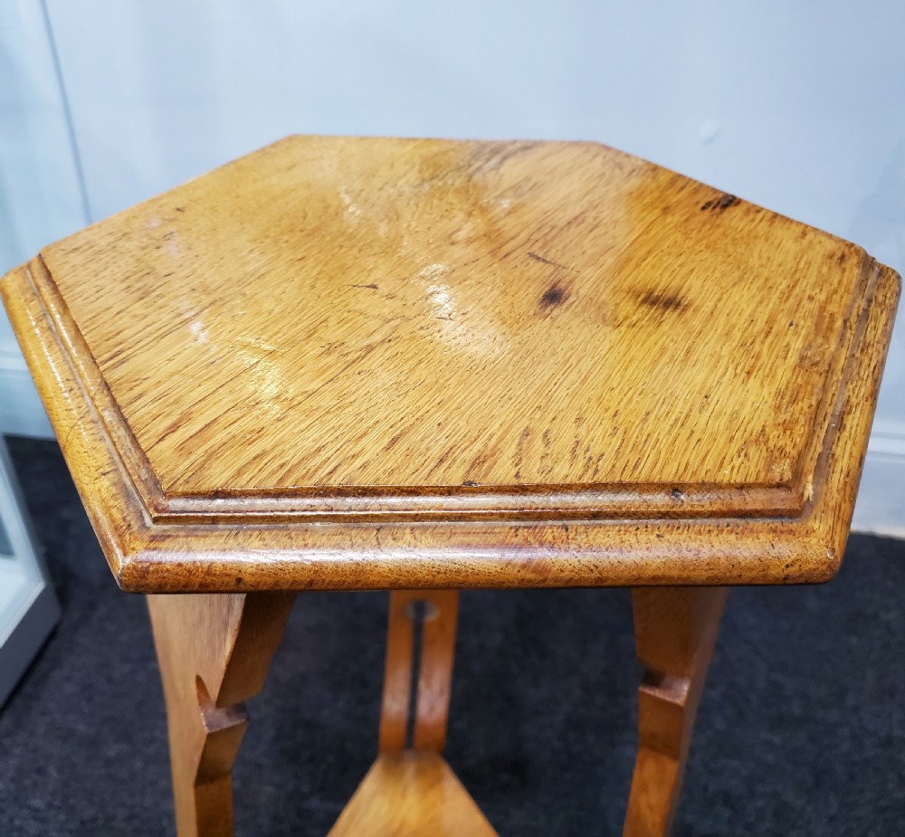 Arts and Crafts Honey Oak Side Table c1890 View II