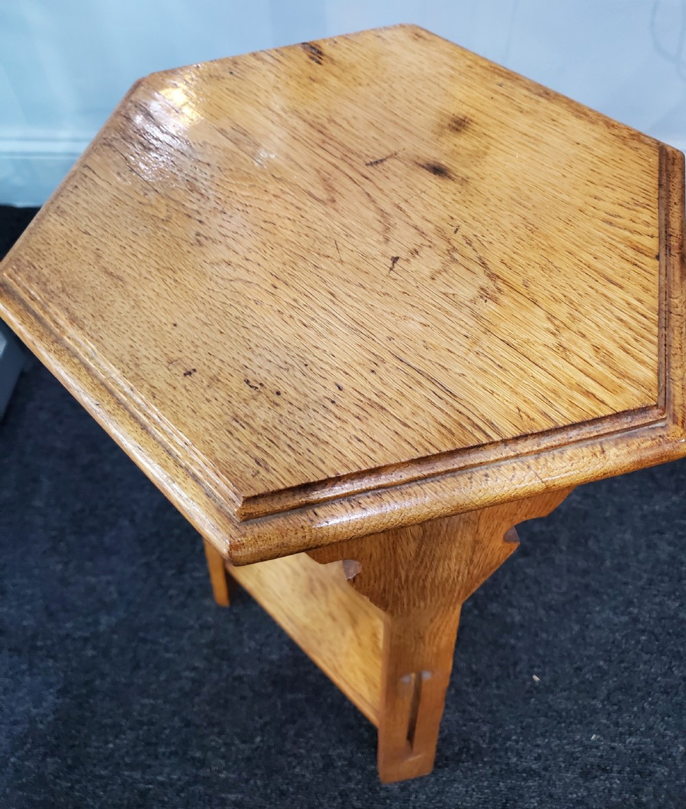 Arts and Crafts Honey Oak Side Table c1890 View III
