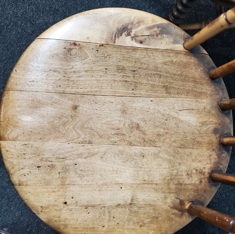 x4 Swedish Ibex Style Penny kitchen Chairs c1880 View V
