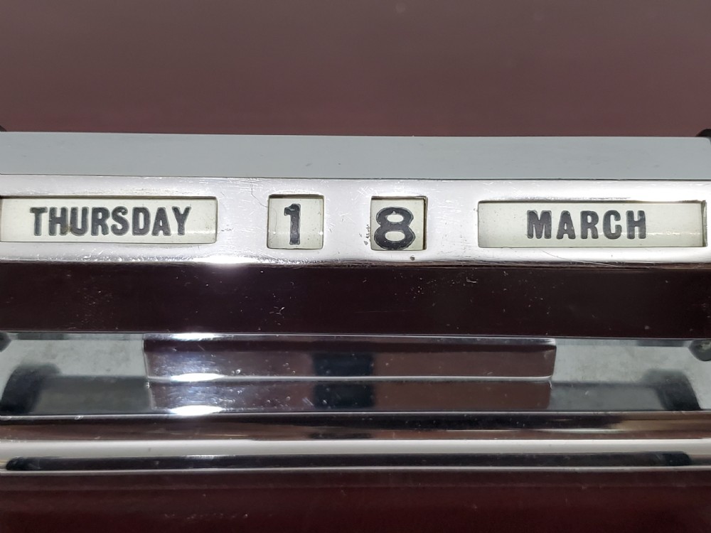 Art Deco Chrome Plated Perpetual Calendar c1930 View V