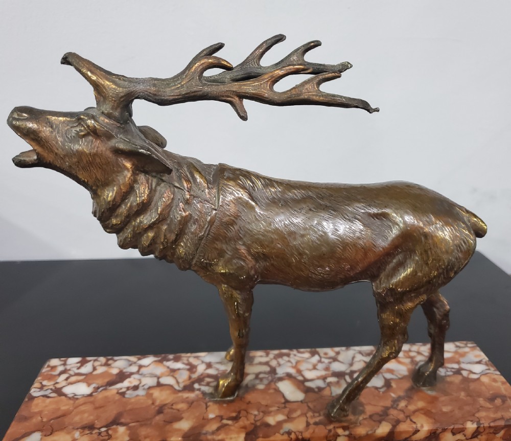 French Art Deco Stag c1930 View II