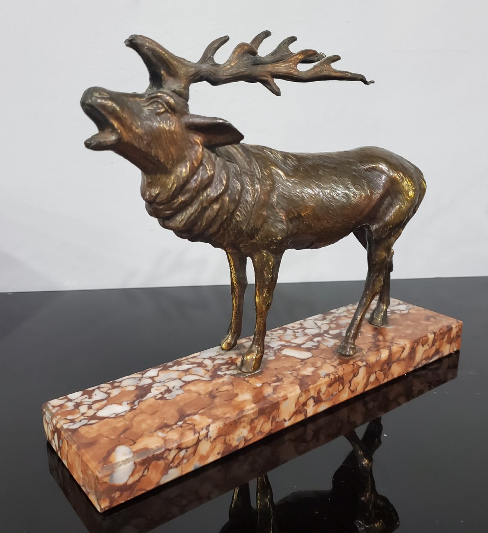 French Art Deco Stag c1930 View III