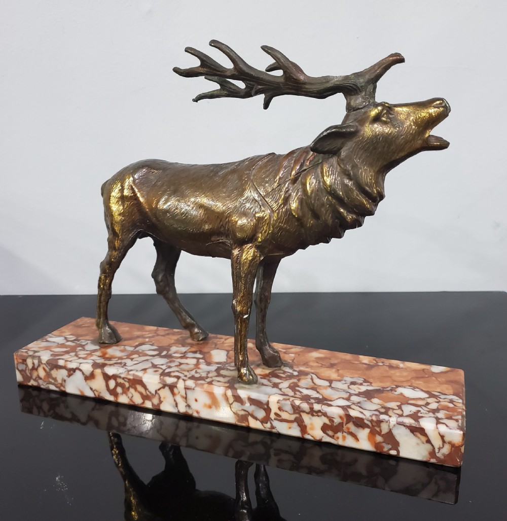 French Art Deco Stag c1930 View IV