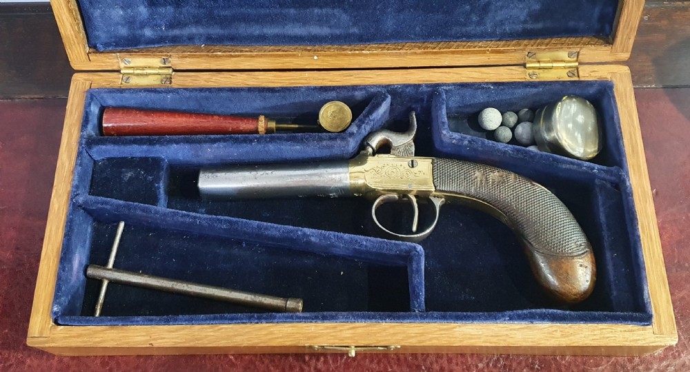 Boxlock Percussion pistol set Mid 19th Century View III