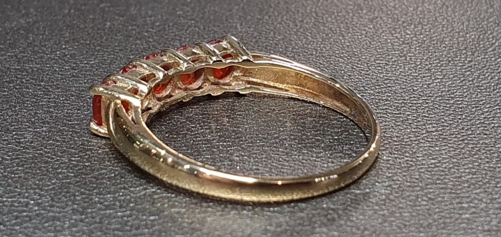 Vintage Fire Opals 9ct Gold Ring - Size P 1/2 View III