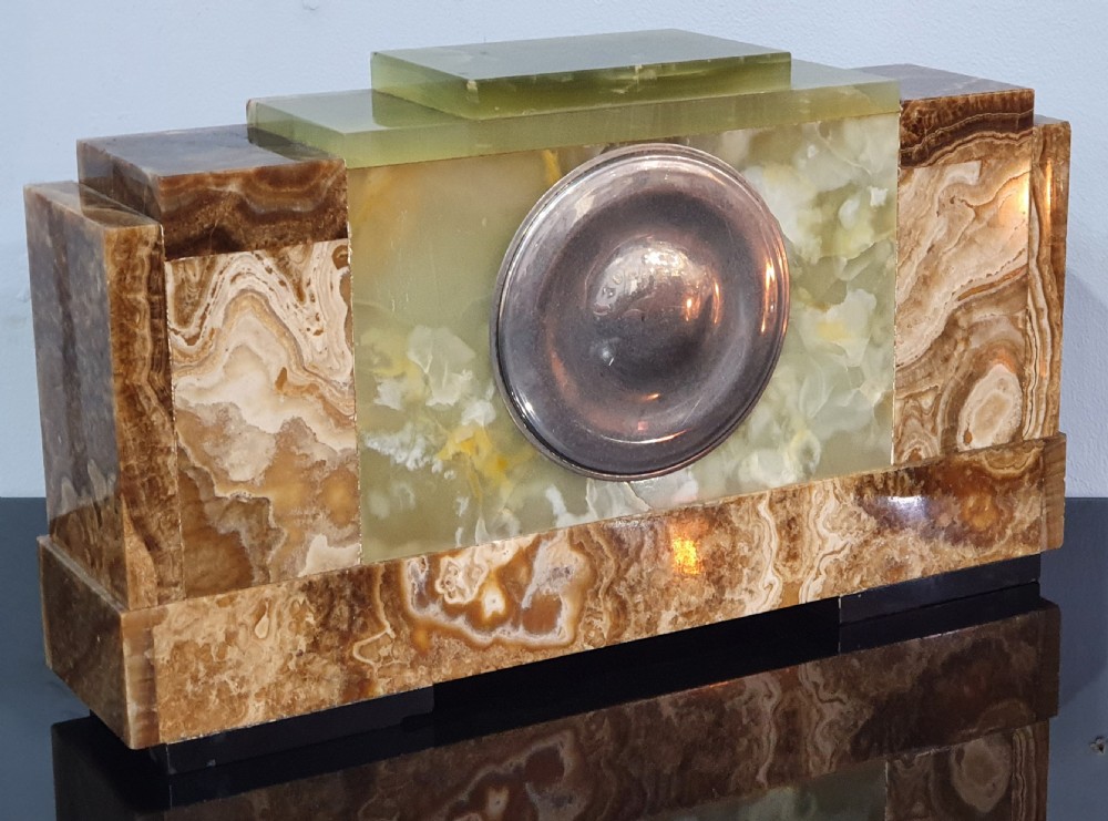 DEP French Art Deco 8-Day Mantle Clock c.1930 View V