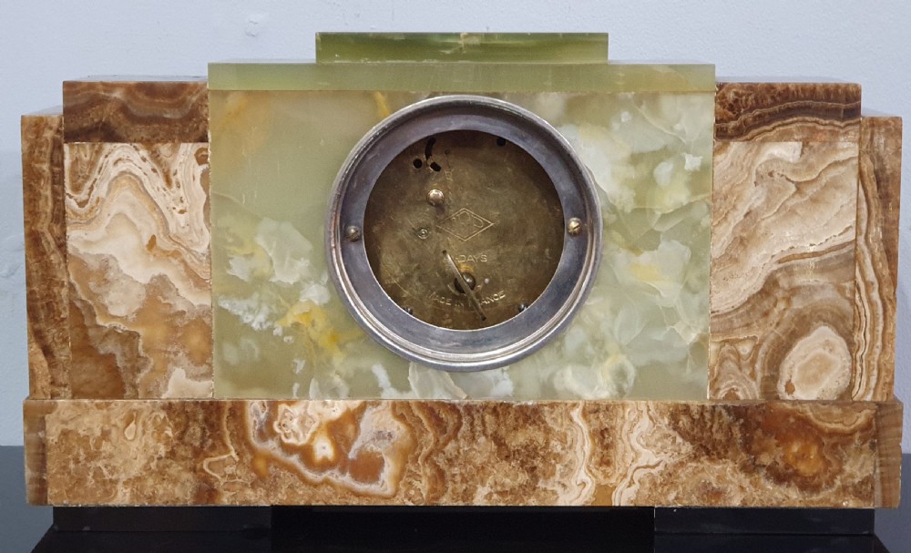DEP French Art Deco 8-Day Mantle Clock c.1930 View VI