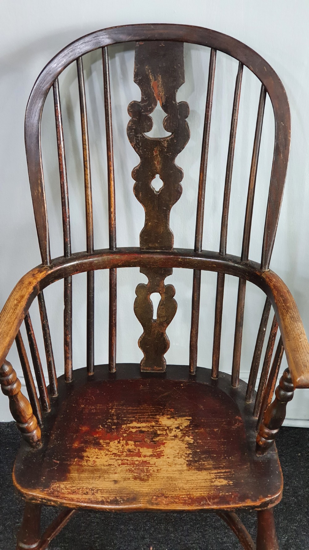 High Hoop Back Ash Windsor Armchair Mid 19th Century View II