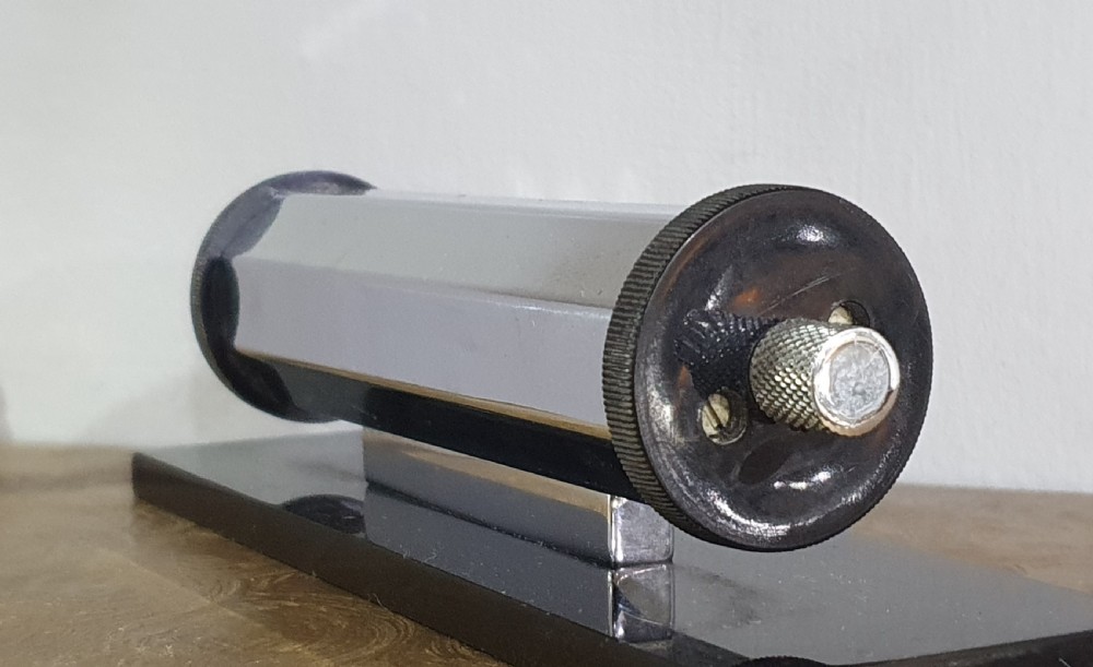 Art Deco Perpetual Chrome Desk Calendar c1930 View VI