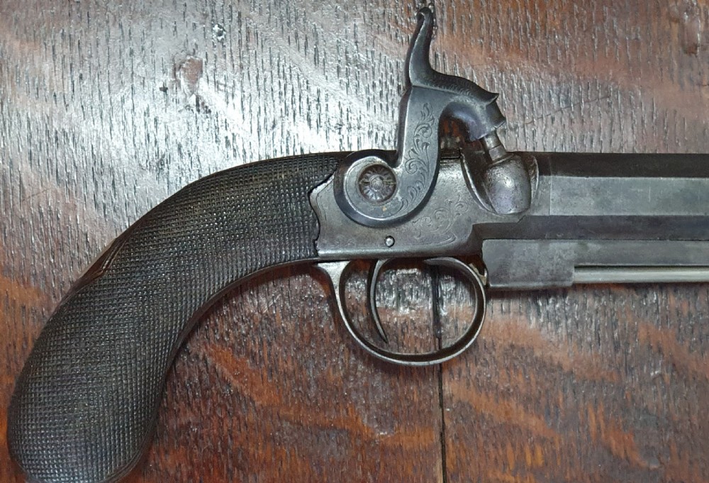 Fine Quality Later Boxed Percussion 32 Bore Belt Pistol Mid 19th Century  View III