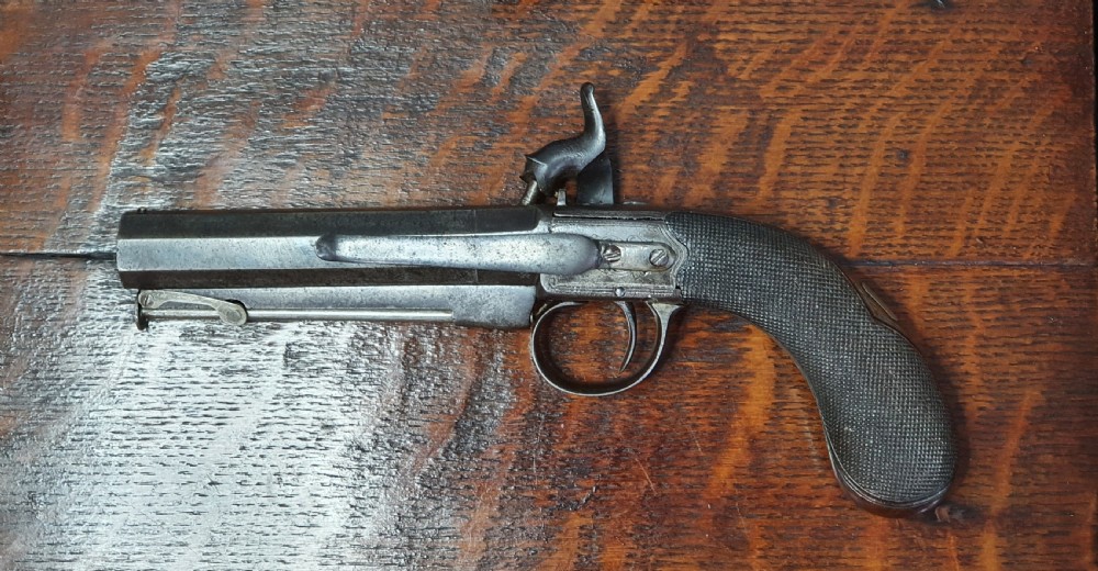 Fine Quality Later Boxed Percussion 32 Bore Belt Pistol Mid 19th Century  View IX