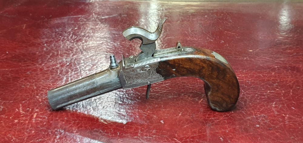 Boxlock Percussion Pocket Pistol by Barner and Boaler, Newark Mid 19th Century View VI