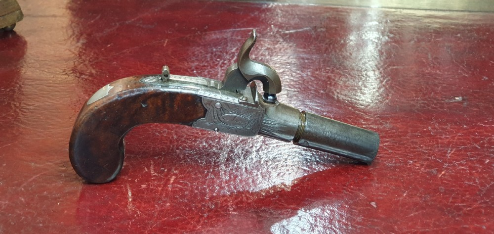 Boxlock Percussion Pocket Pistol by Barner and Boaler, Newark Mid 19th Century View VII