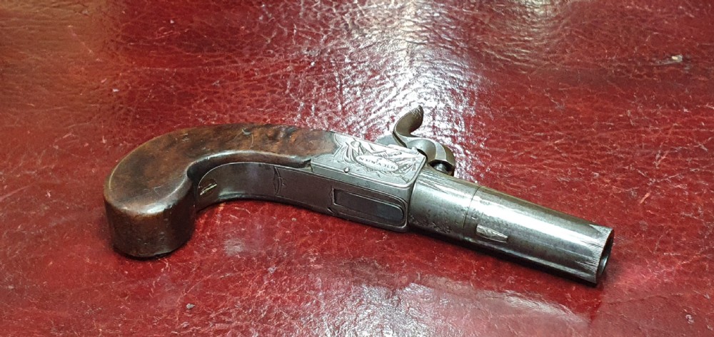 Boxlock Percussion Pocket Pistol by Barner and Boaler, Newark Mid 19th Century View VIII