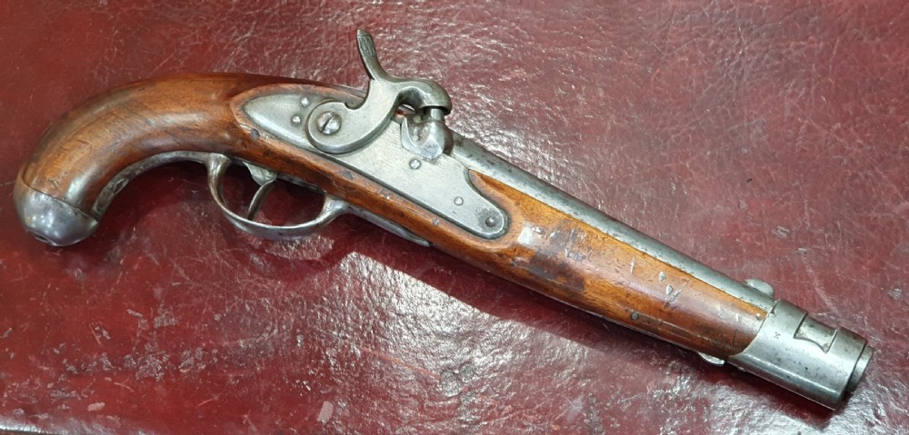 Rare Prussian Dragoon Percussion Holster Pistol Early 19th Century View II
