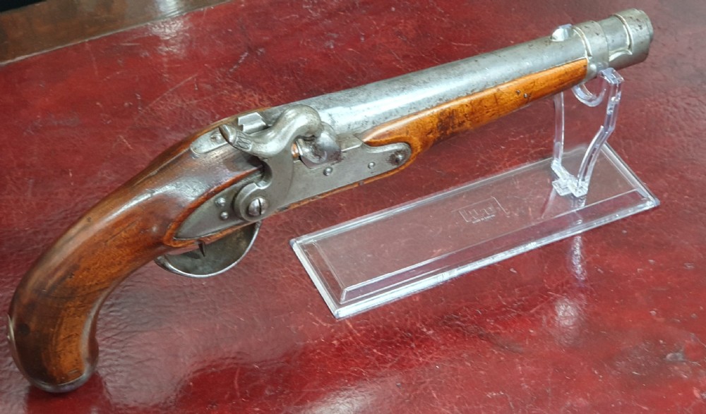 Rare Prussian Dragoon Percussion Holster Pistol Early 19th Century View III