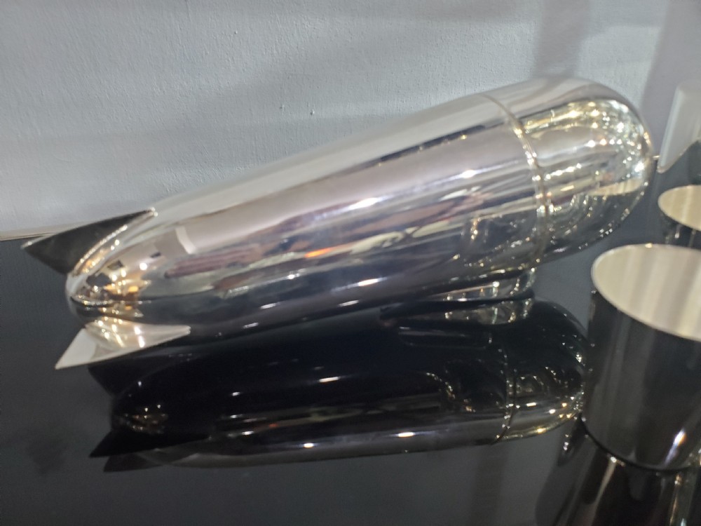 James Deakin & Son Silver Plated (EPNS) Zeppelin Airship Cocktail Shaker Set View IV