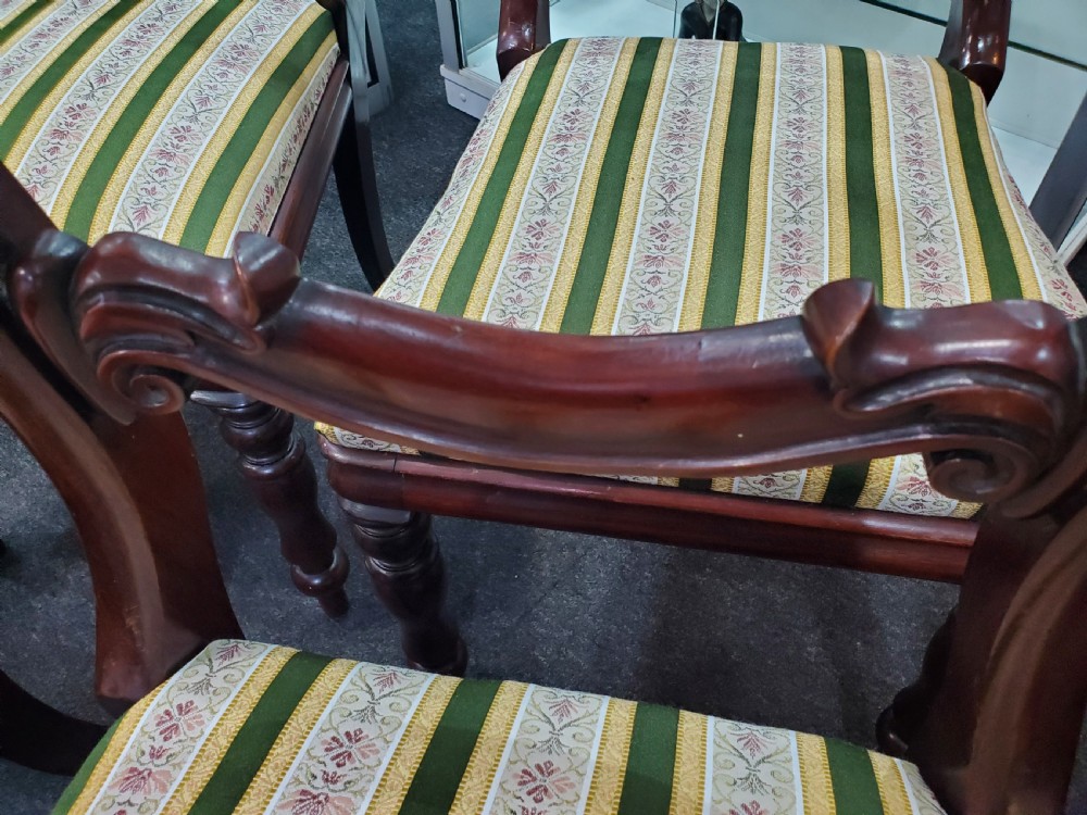 Six Victorian Balloon Back Regency Style Mahogany Dining Chairs c1880 View XII