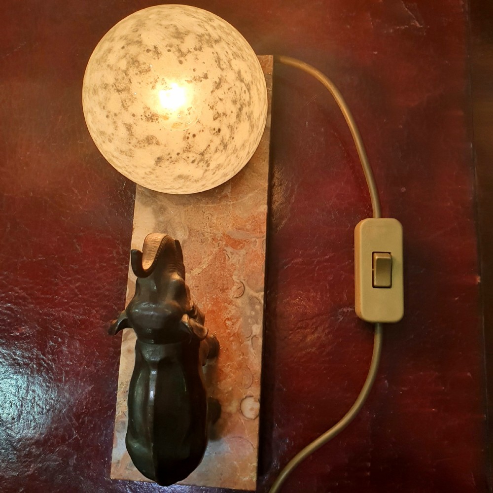 French Art Deco Elephant Mood Lamp c1920-30s View VII