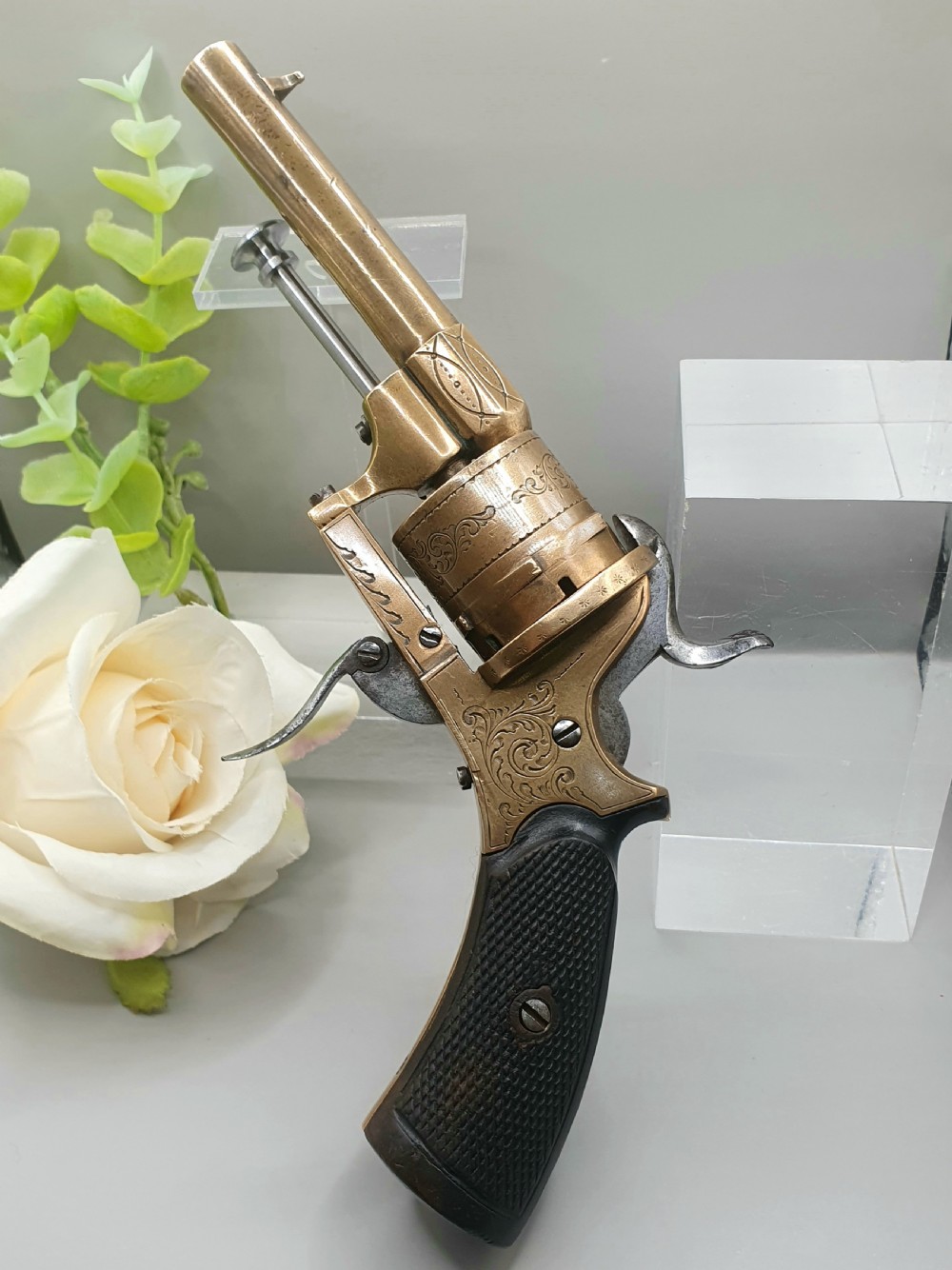 Antique Pinfire Pistol, Belgium c1860
