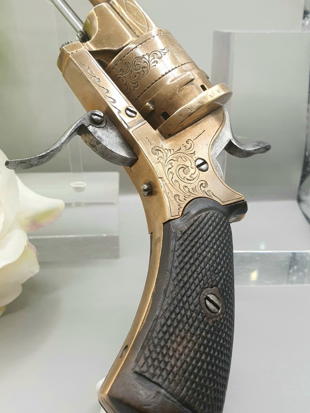 Antique Pinfire Pistol, Belgium c1860 View III