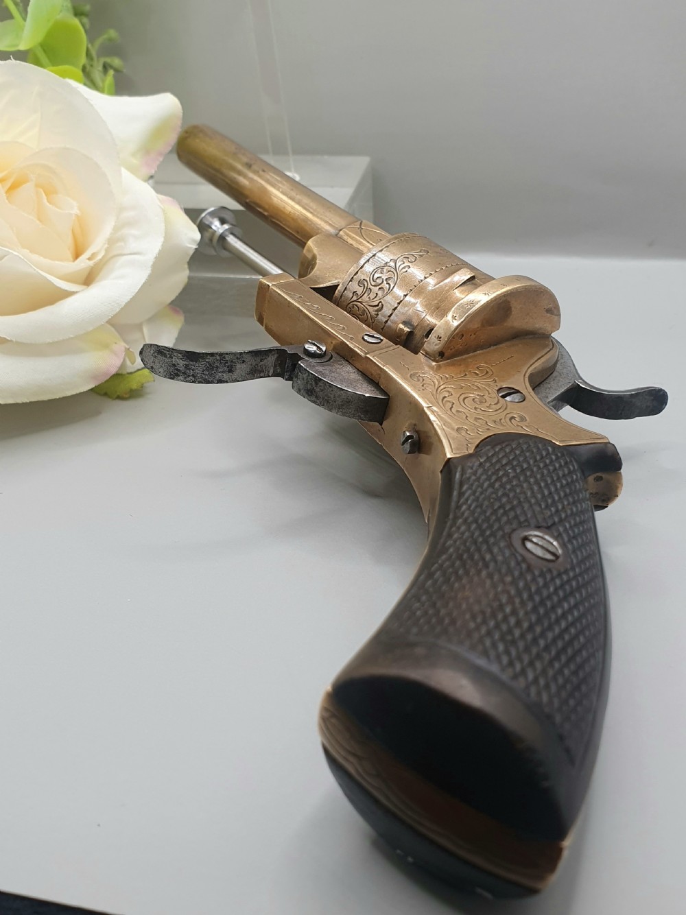 Antique Pinfire Pistol, Belgium c1860 View IV