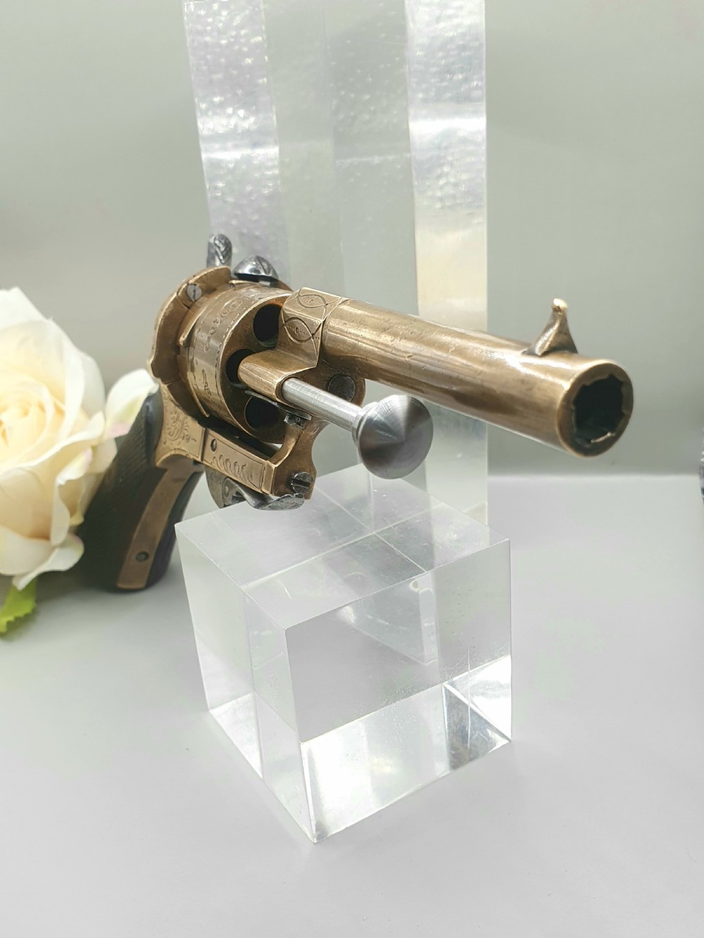 Antique Pinfire Pistol, Belgium c1860 View X