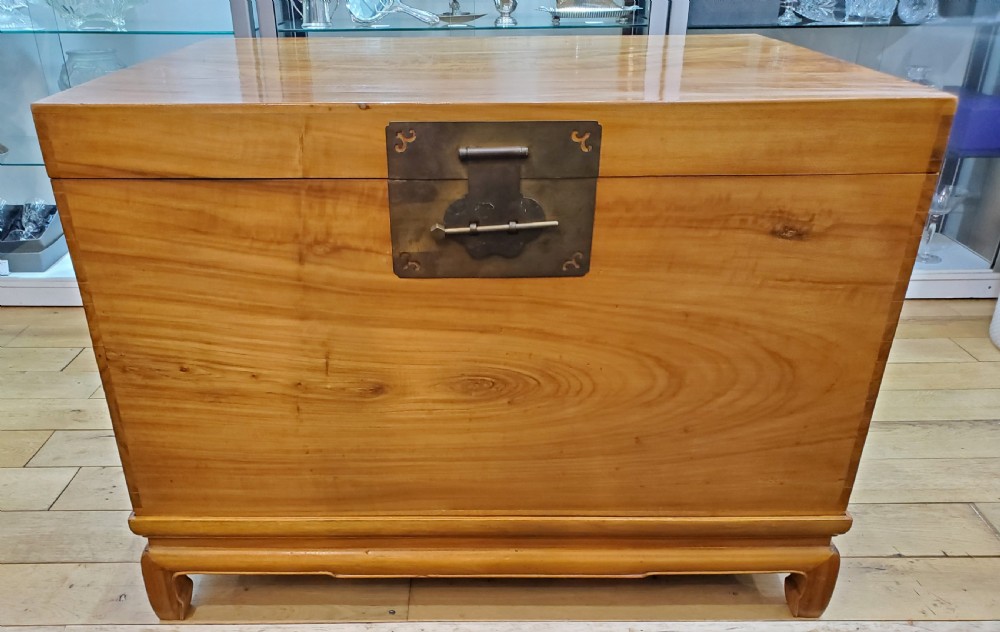 Chinese Camphor Trunk on Stand c1920s