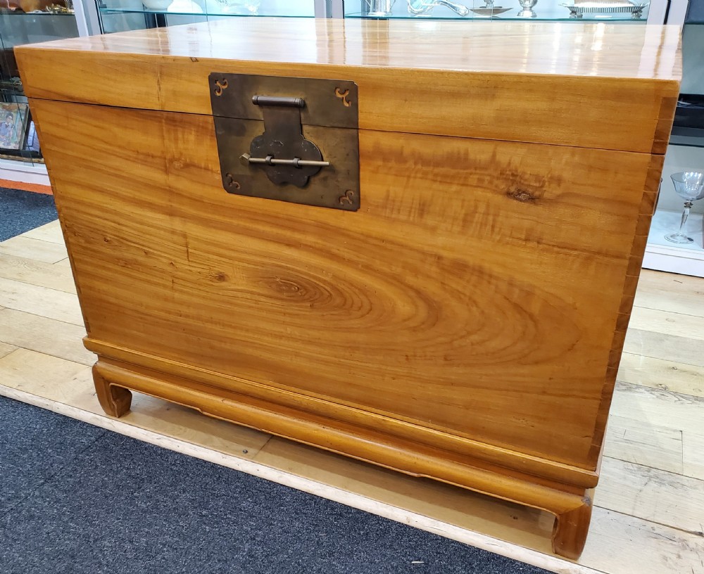 Chinese Camphor Trunk on Stand c1920s View II