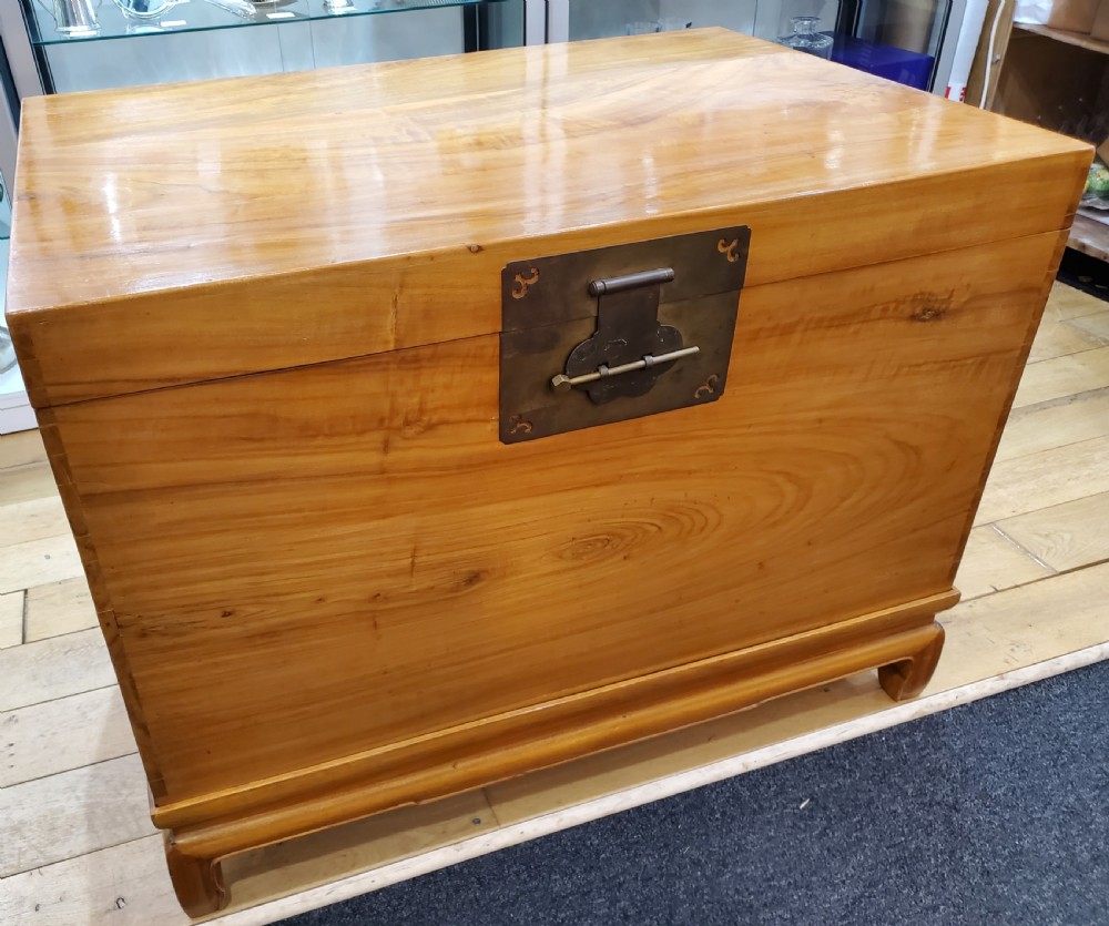 Chinese Camphor Trunk on Stand c1920s View III