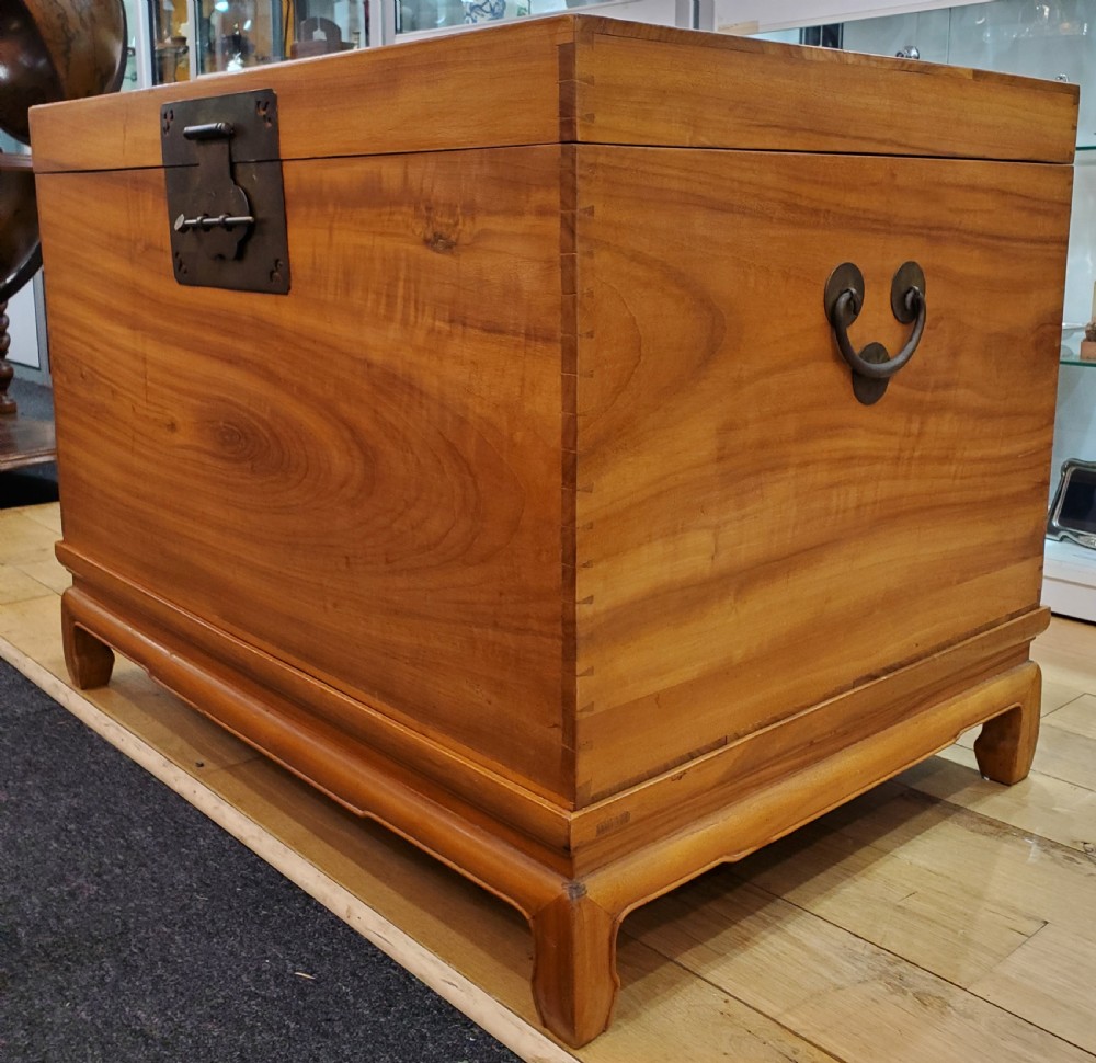 Chinese Camphor Trunk on Stand c1920s View V